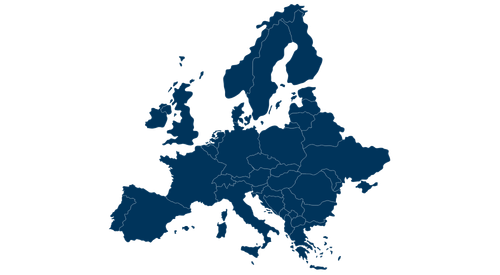 Map of Europe showing the countries in which Compare Group operates